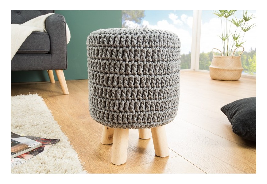Designová moderní taburetka Stool 41cm šedá