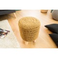 Designová moderní taburetka Stool 41cm hořčicová