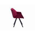 Stylová sametová židle Antik červená