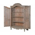 Stylová vintage šatní skříň Kolonial z dřeva hnědé barvy 