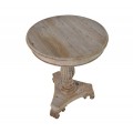 Stylový příruční stolek z masivu Kolonial ze světlého hnědého dřeva