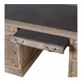 Luxusní venkovský pracovní stůl Kolonial ze světlého masivního dřeva
