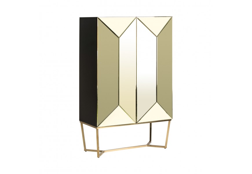 Designová zrcadlová skříň Saanen v Art Deco stylu