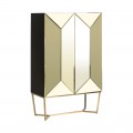 Designová zrcadlová skříň Saanen v Art Deco stylu