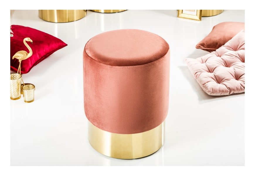 Luxusn&iacute; taburetka Modern Barock starorůžov&aacute;