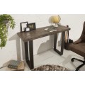 Designová industriální konzola z masivu Iron Craft 115cm šedá