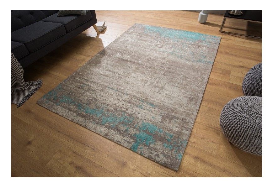 Designový vintage koberec Adassil v hnědo-modrém provedení 240x160cm