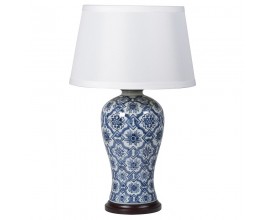 Luxusní keramická stolní lampa CHINA modrá