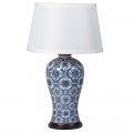 Luxusní keramická stolní lampa CHINA modrá