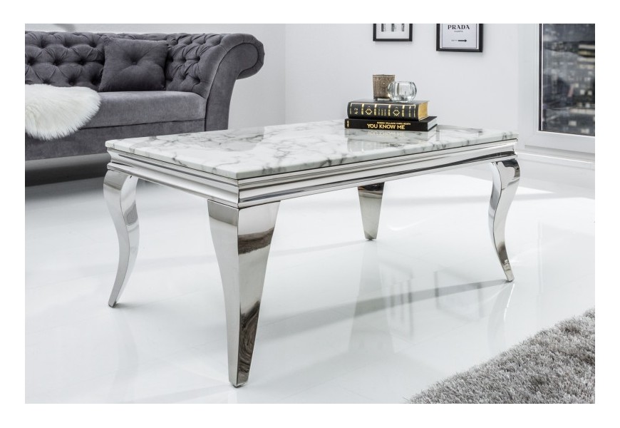 Luxusní mramorový konferenční stolek Modern Barock 100cm