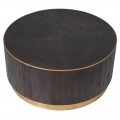 Designový černý kulatý konferenční stolek Ramia