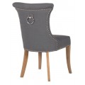 Moderní luxusní jídelní židle Maripose s klepadlem šedá, černá, krémová 96cm