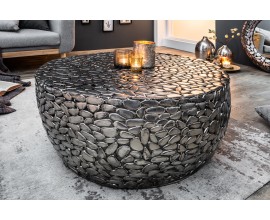 Extravagantní stříbrný kovový konferenční stolek Riverstone