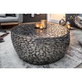 Extravagantní stříbrný kovový konferenční stolek Riverstone