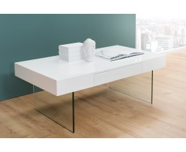 Moderní konferenční stolek Flotante bílý