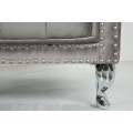 Exkluzivn&iacute; kr&aacute;lovsk&eacute; CHESTERFIELD křeslo &scaron;ed&yacute; samet