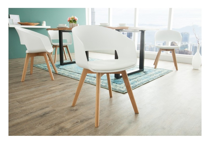 Designová skandinávská židle Nordic Star bílá