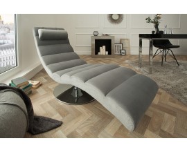 Luxusní křeslo RELAX šedý samet