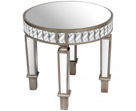 Zrcadlový luxusní kruhový příruční stolek Belfry