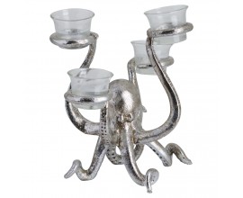 Antique Silver Octupus Tealight Holder