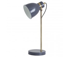 Stylová stolní lampa 43cm šedá / zlatá