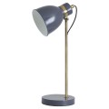 Stylová stolní lampa 43cm šedá / zlatá