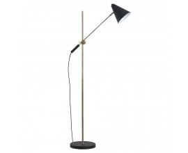 Designová nastavitelná stojací lampa černá / zlatá
