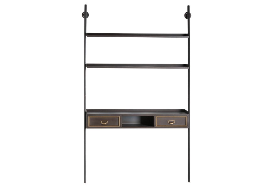 The Hudson Collection Bookshelf Desk With Two Drawers