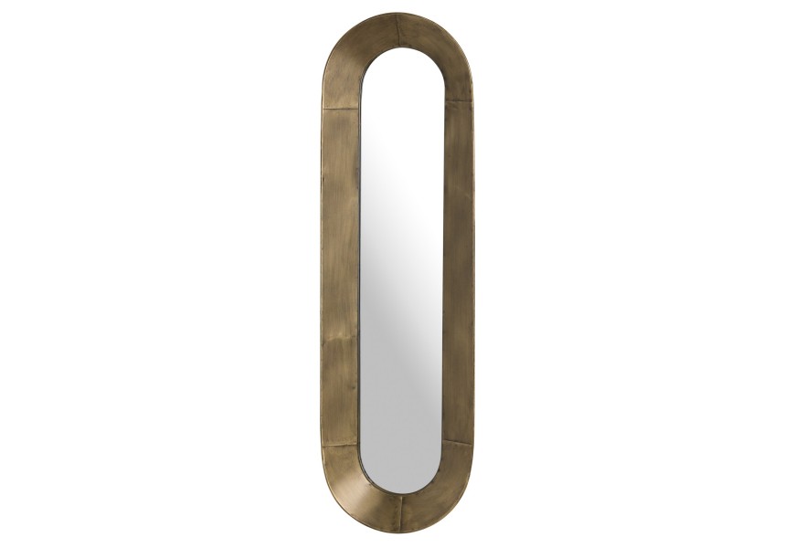 Antique Bronze Curved Long Mirror