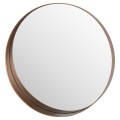 Minimalistické kulaté zrcadlo s měděným rámem