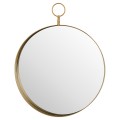 Antique Bronze Large Circular Mirror With Decorative Loop