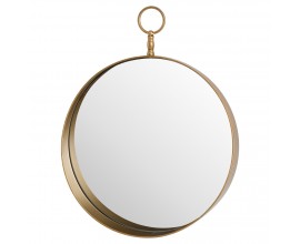 Antique Bronze Circular Mirror With Decrotive Loop