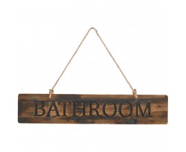 Dřevěná cedule BATHROOM