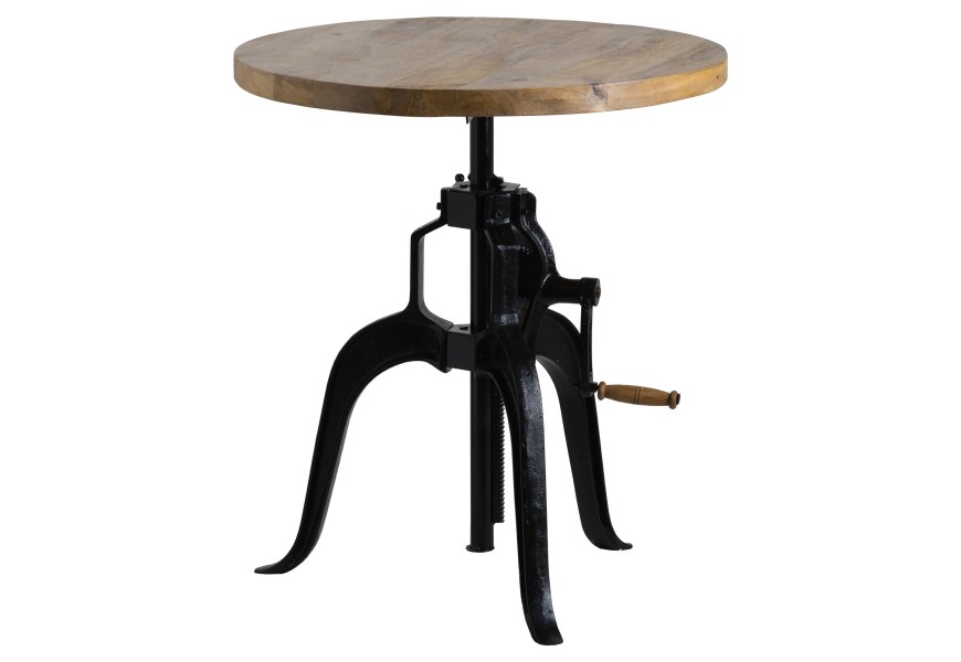 Industriální výškově nastavitelný barový stolek