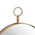 Antique Bronze Circular Mirror With Decrotive Loop