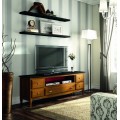 Luxusní stylový TV stolek Fontana z kvalitního masivního dřeva s otevřenou poličkou a pěti šuplíky 190cm