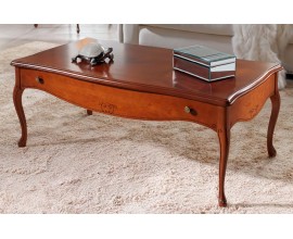 Luxusní rustikální vyřezávaný obdélníkový konferenční stolek RUSTICA 112cm