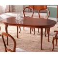 Luxusní rustikální oválný jídelní stůl RUSTICA rozkládací 180-240cm