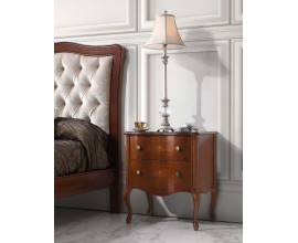 Luxusní rustikální noční stolek RUSTICA z masivu s 2mi zásuvkami