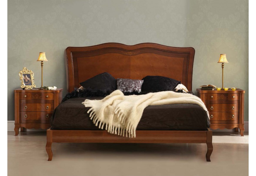 Luxusní rustikální manželská postel CASTILLA 135-180cm s nožičkami Chipendale