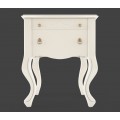Luxusní rustikální noční stolek CASTILLA II se dvěma zásuvkami zdobený intarzií