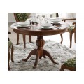 Exkluzivní rustikální vyřezávaný kulatý jídelní stůl rozkládací CASTILLA Chippendale III 115-155cm