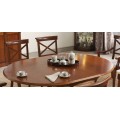 Luxusní rustikální kulatý rozkládací jídelní stůl CASTILLA z masivu 115cm