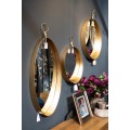 Antique Bronze Circular Mirror With Decrotive Loop