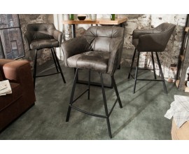 Luxusní židle Ima ve vintage stylu tmavě šedá