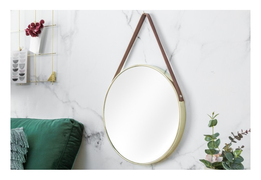 Designové kulaté zrcadlo Minna zlaté 45cm
