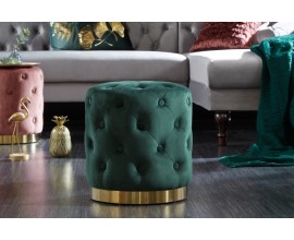 Luxusní taburetka Modern Barock v tmavozelené barvě