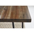 Industriální jídelní stůl ze dřeva a kovu Leeds 120cm