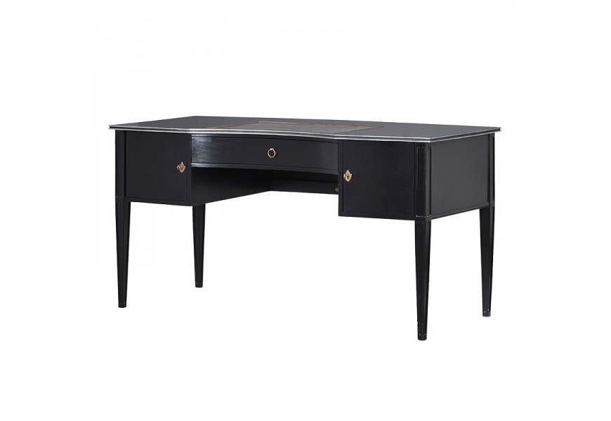 Rustikální luxusní pracovní stůl Wielton Nero černý