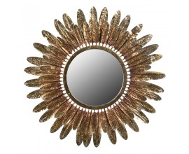 Stylové art-deco zrcadlo Orenette kruhového tvaru 78cm